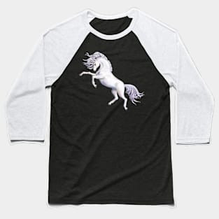 UNICORN H O R S E W H I T E Essential summer vintage Baseball T-Shirt